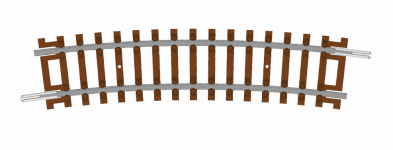 HORNBY TT8016 - TT - Gebogenes Gleis, R3, 353 mm, 15°